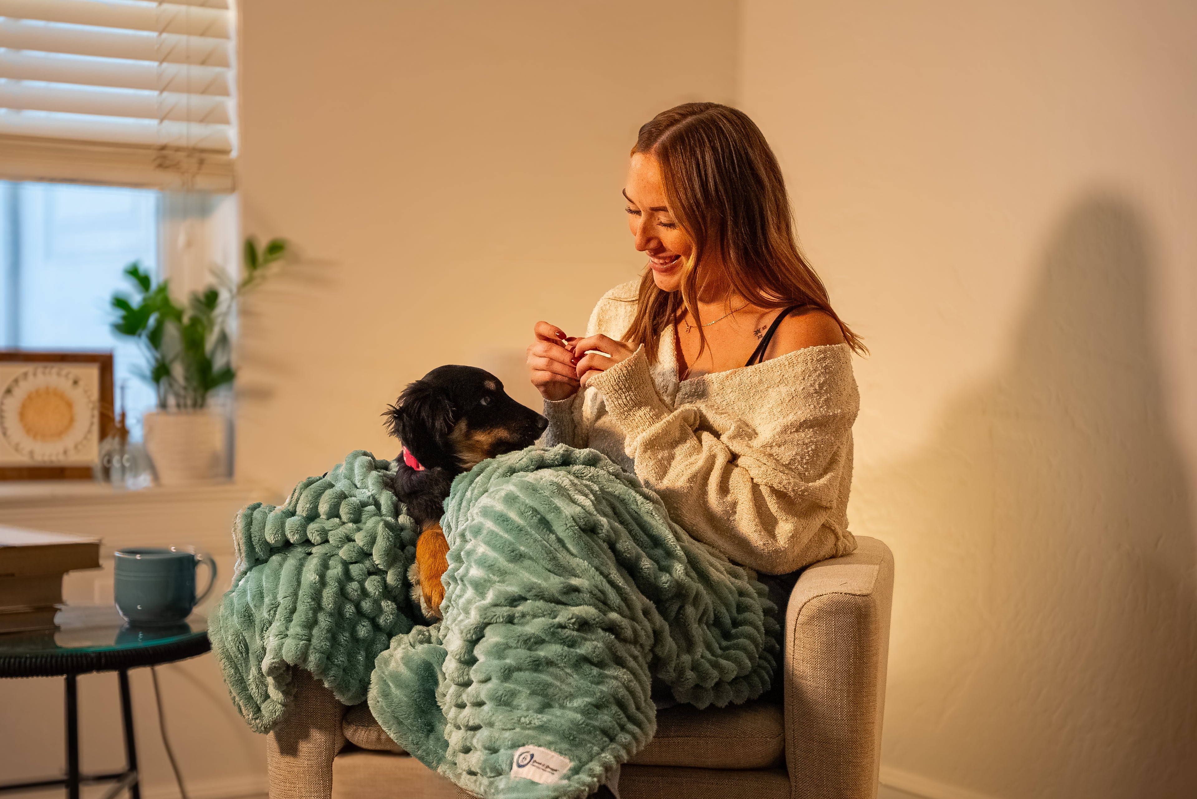 Snack & Snuggle™  Raschel Blanket - Available in 3 Colors
