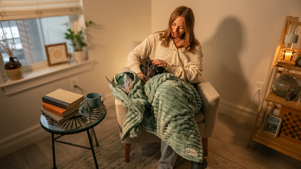 Snack & Snuggle™  Raschel Blanket - Available in 3 Colors