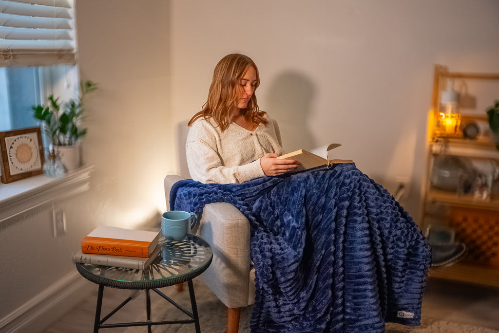 Snack & Snuggle™  Raschel Blanket - Available in 3 Colors