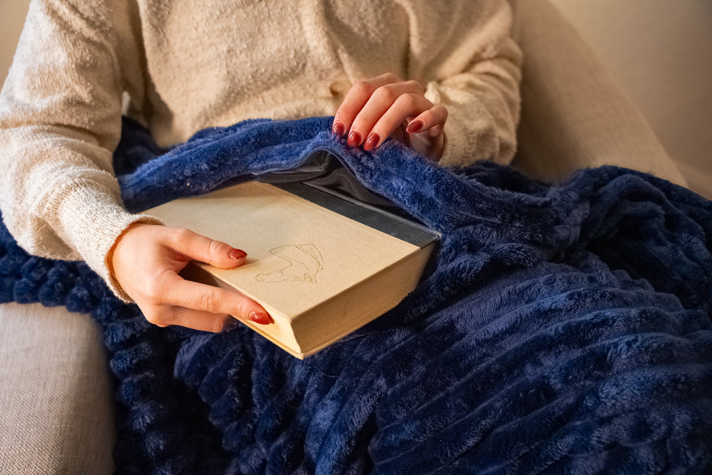 Snack & Snuggle™  Raschel Blanket - Available in 3 Colors