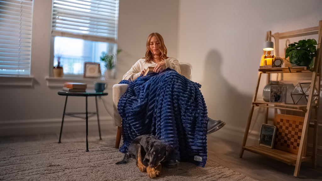 Snack & Snuggle™  Raschel Blanket - Available in 3 Colors